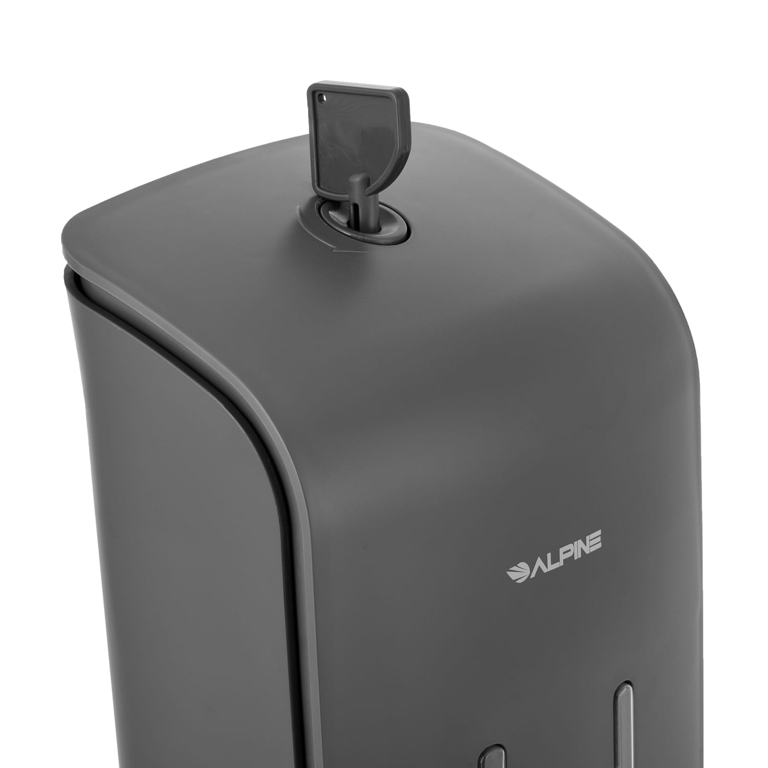 Alpine Wall-Mounted Dual Soap/Hand Sanitizer Dispenser, 9-13/16inH x 5-3/4inW x 3-3/4inD, Gray - Image 5