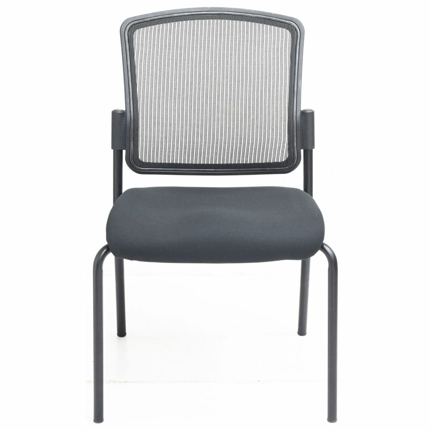 Lorell Mesh Back Guest Chair - Mesh Back Material - Black Frame Color - Steel Frame Material - Black - 1 Each - Image 3
