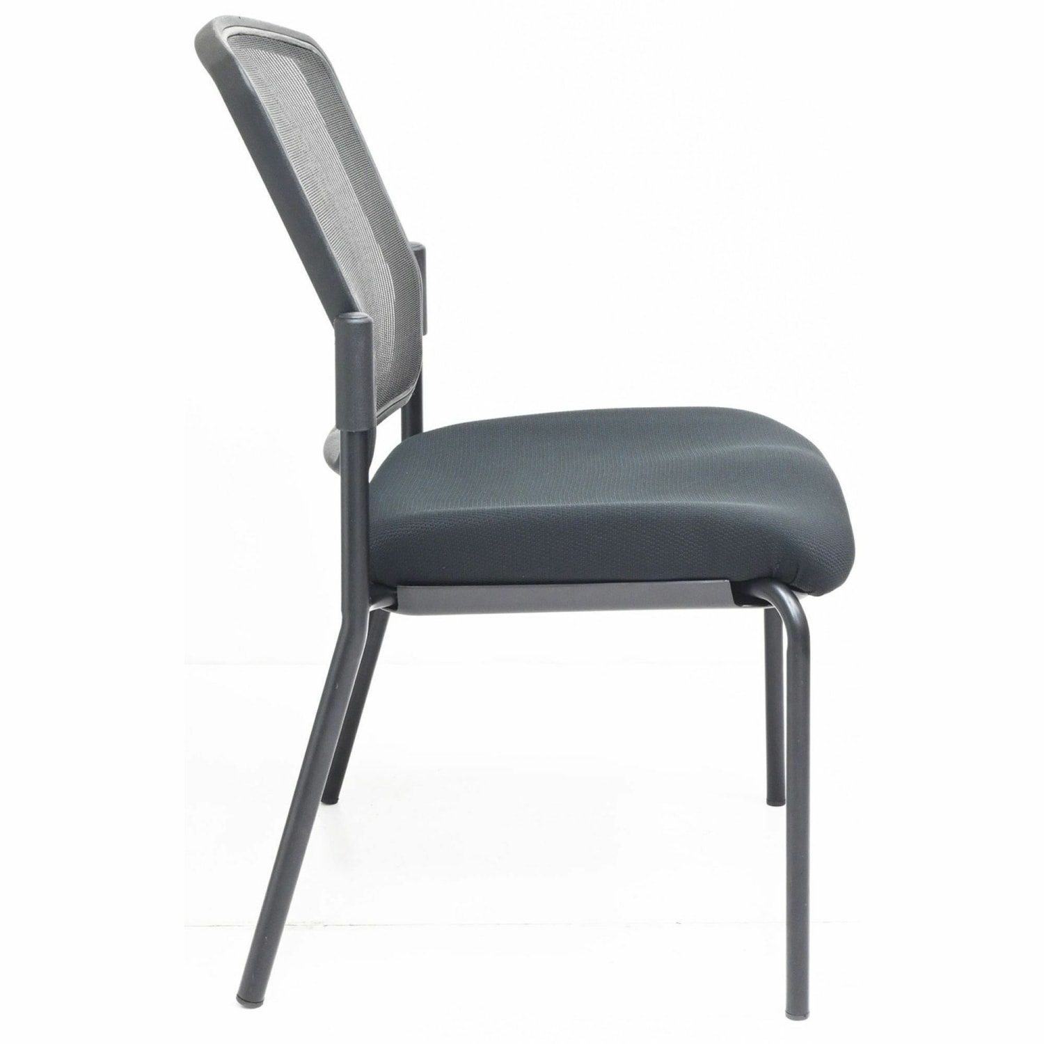Lorell Mesh Back Guest Chair - Mesh Back Material - Black Frame Color - Steel Frame Material - Black - 1 Each - Image 4