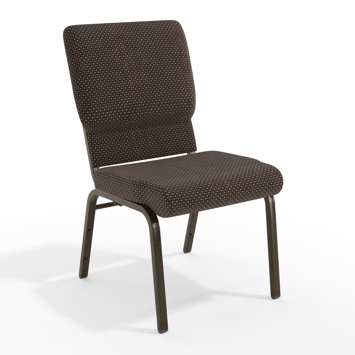 Flash Furniture HERCULES Series Stackable Church Chair, Brown Dot/Goldvein