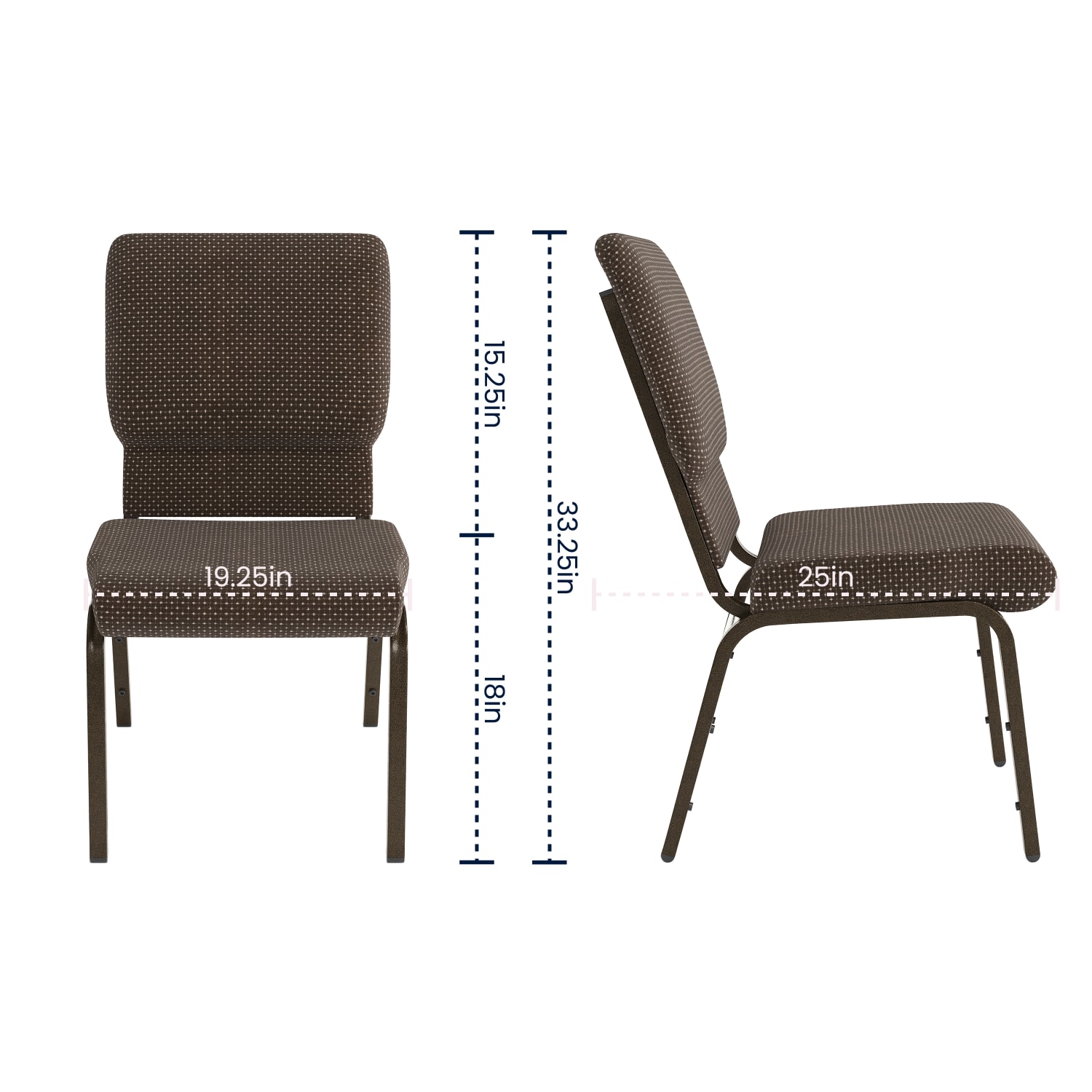 Flash Furniture HERCULES Series Stackable Church Chair Brown DotGoldvein PopularChairscom