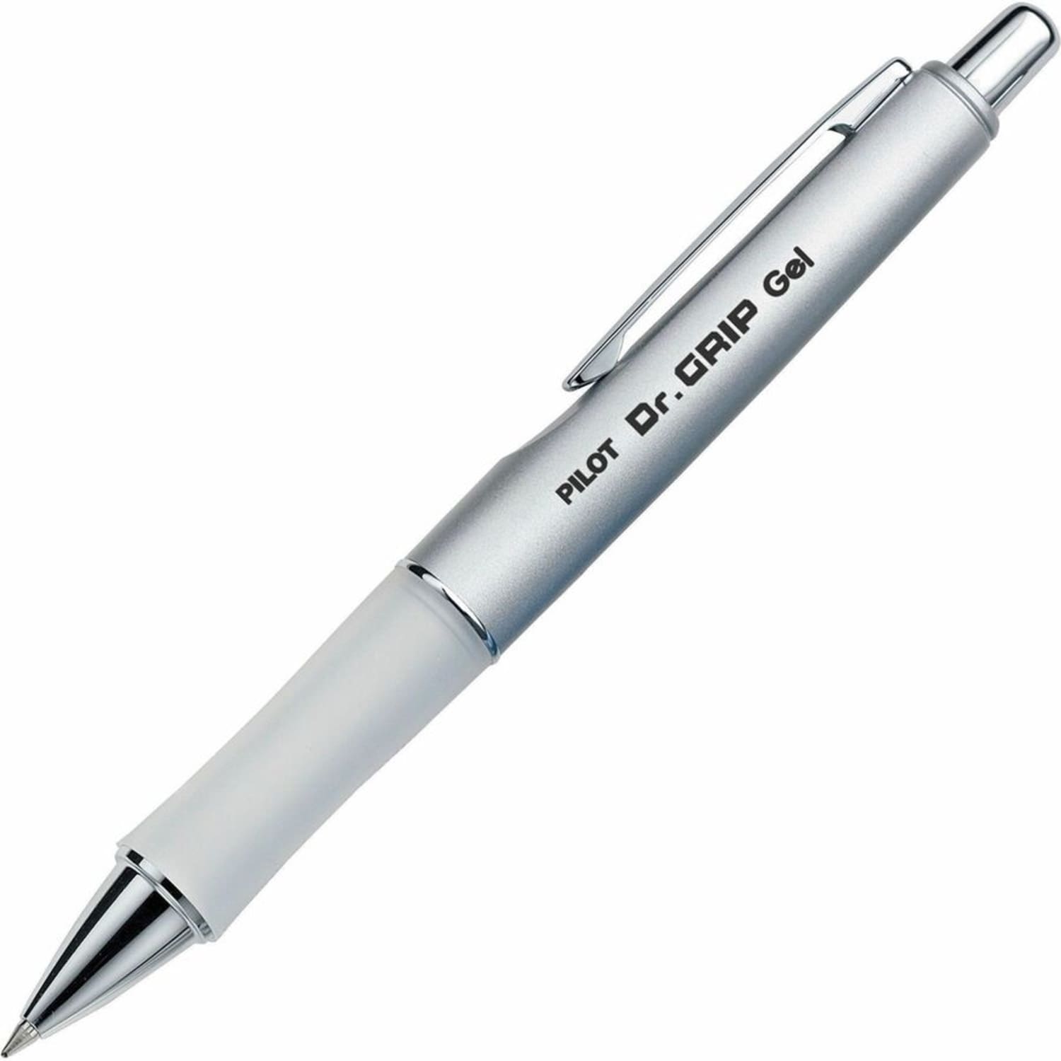 Pilot Dr. Grip LTD Gel Rollerball Pen, Fine Point, 0.7 mm, Platinum Barrel, Black Ink - Image 4