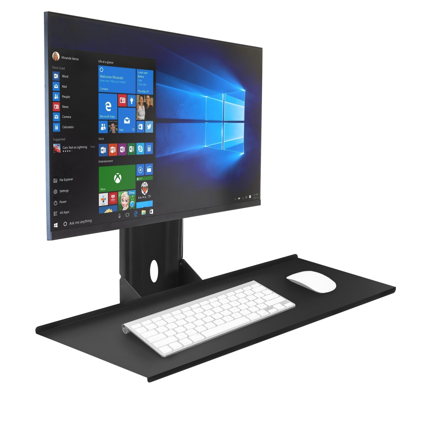 Mount-It! MI-7917 Monitor And Keyboard Wall Mount, 8-13/16inH x 27inW x 3-1/4inD, Black - Image 3