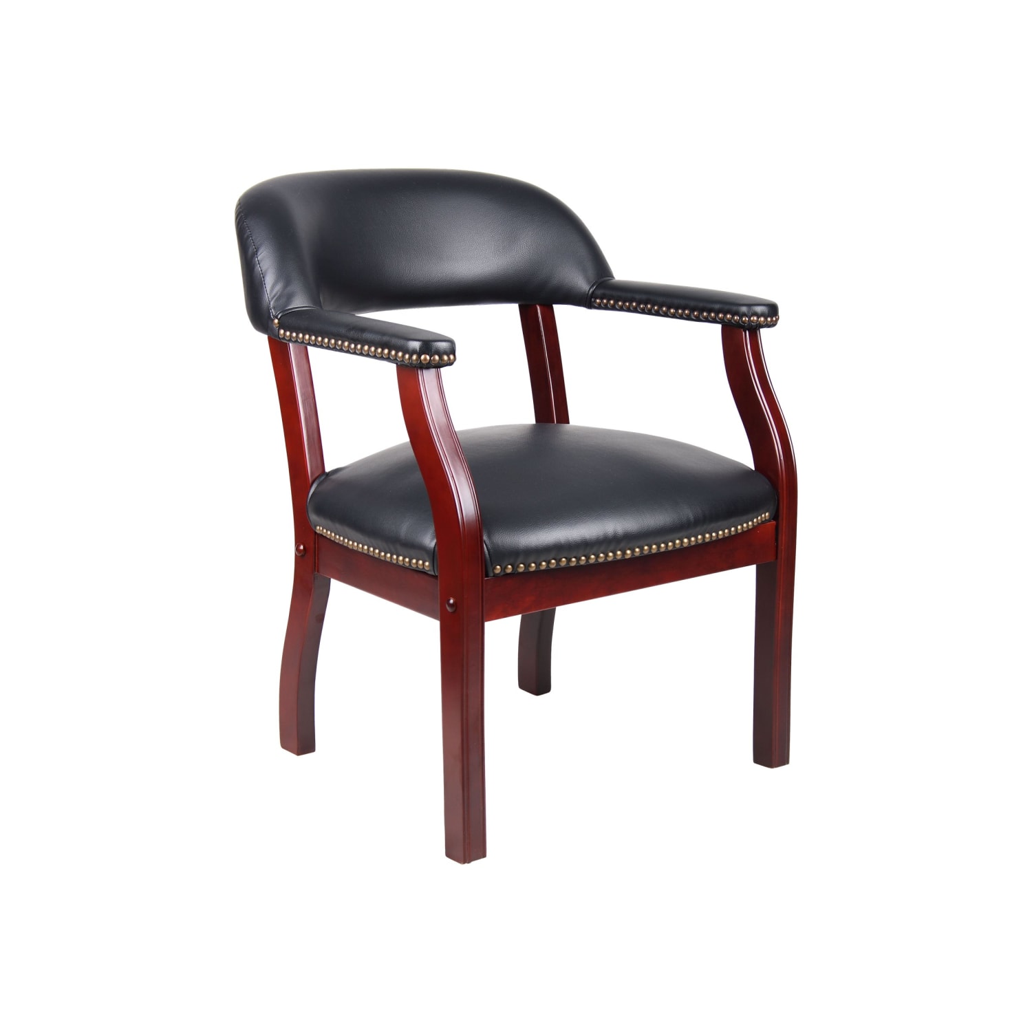 Boss Office Products Traditional Tufted Conference Chair BlackMahogany PopularChairscom Boss Office Products Traditional Tufted Conference Chair BlackMahogany PopularChairscom