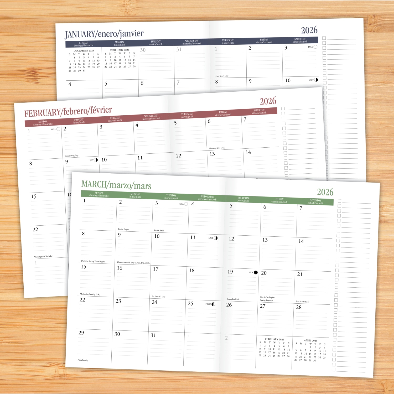 2026 Willow Creek Press Monthly Booklet Planner, 7-1/2in x 9-1/2in, Charcoal, January To December, 57049 - Image 3