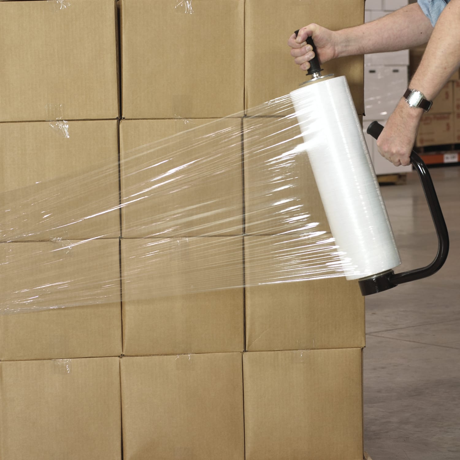 Partners Brand Blown Hand Stretch Film, 80 Gauge, 12in x 1500ft, Clear , Pack Of 4 - Image 3