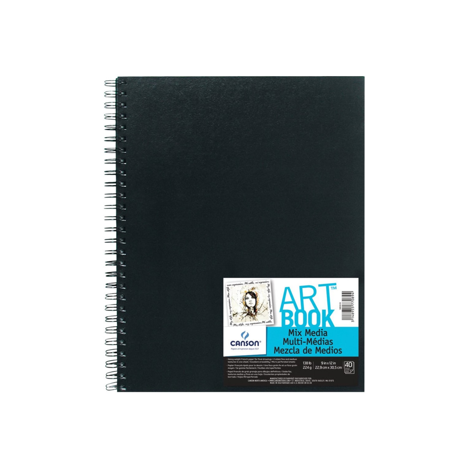 Canson Art Book All-Media Watercolor Sketchbook, 9in x 12in, 40 Sheets - Image 3