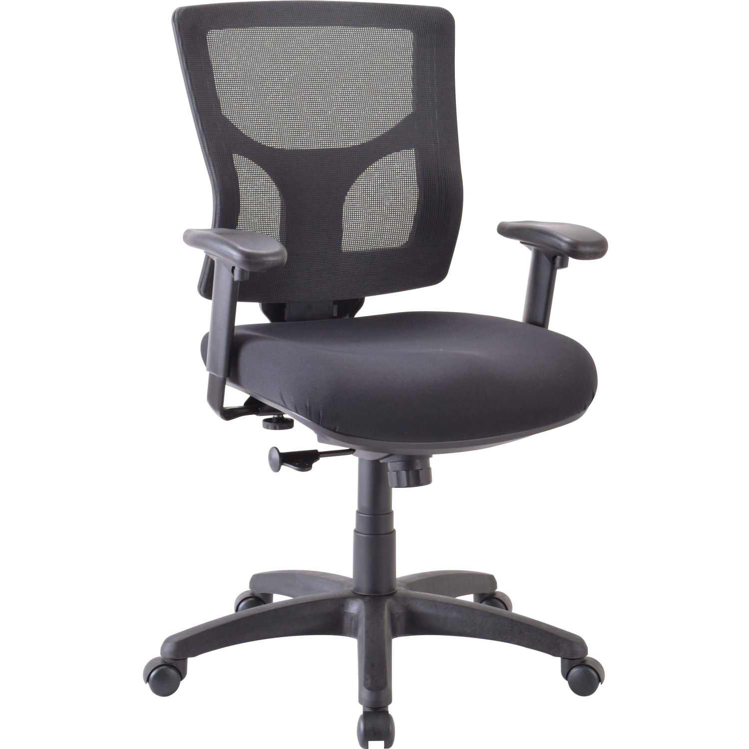 Lorell Conjure Mid-Back Fabric Task Chair, Black