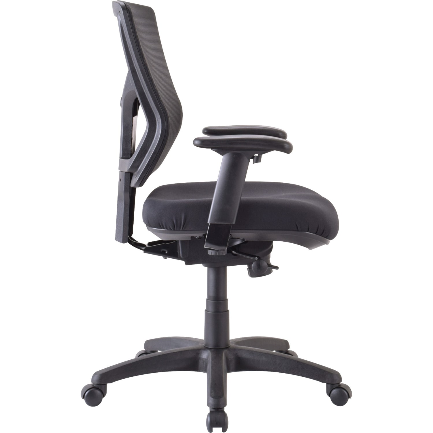 Lorell Conjure Mid Back Fabric Task Chair Black PopularChairscom