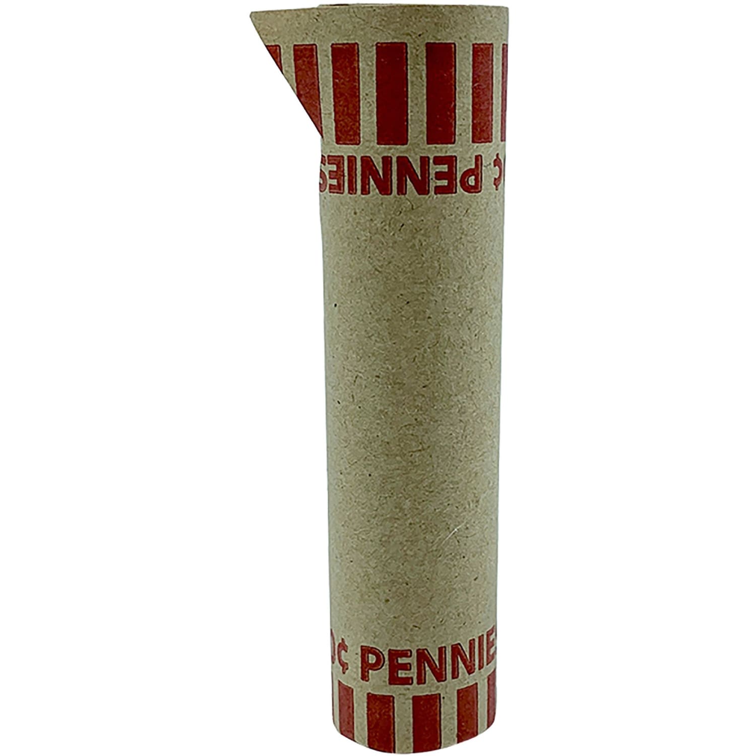 PAP-R Tubular Coin Wrap - 1cents Denomination - Durable, Burst Resistant, Crimped, Pre-formed - 57 lb Paper Weight - Paper - Red - Image 6