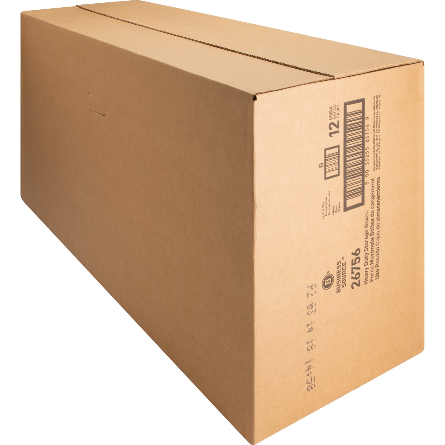 Business Source Storage Boxes With String & Button Closure, Letter Size, 12in x 24in x 10in, White, Box Of 12 - Image 4