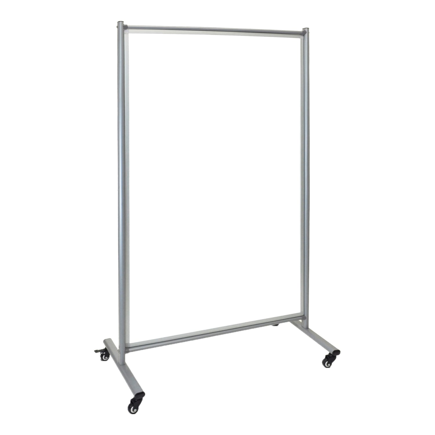 Luxor Double-Sided Mobile Magnetic Dry-Erase Whiteboard Room Divider, 75in x 43in, Aluminum Frame With Silver Finish - Image 3