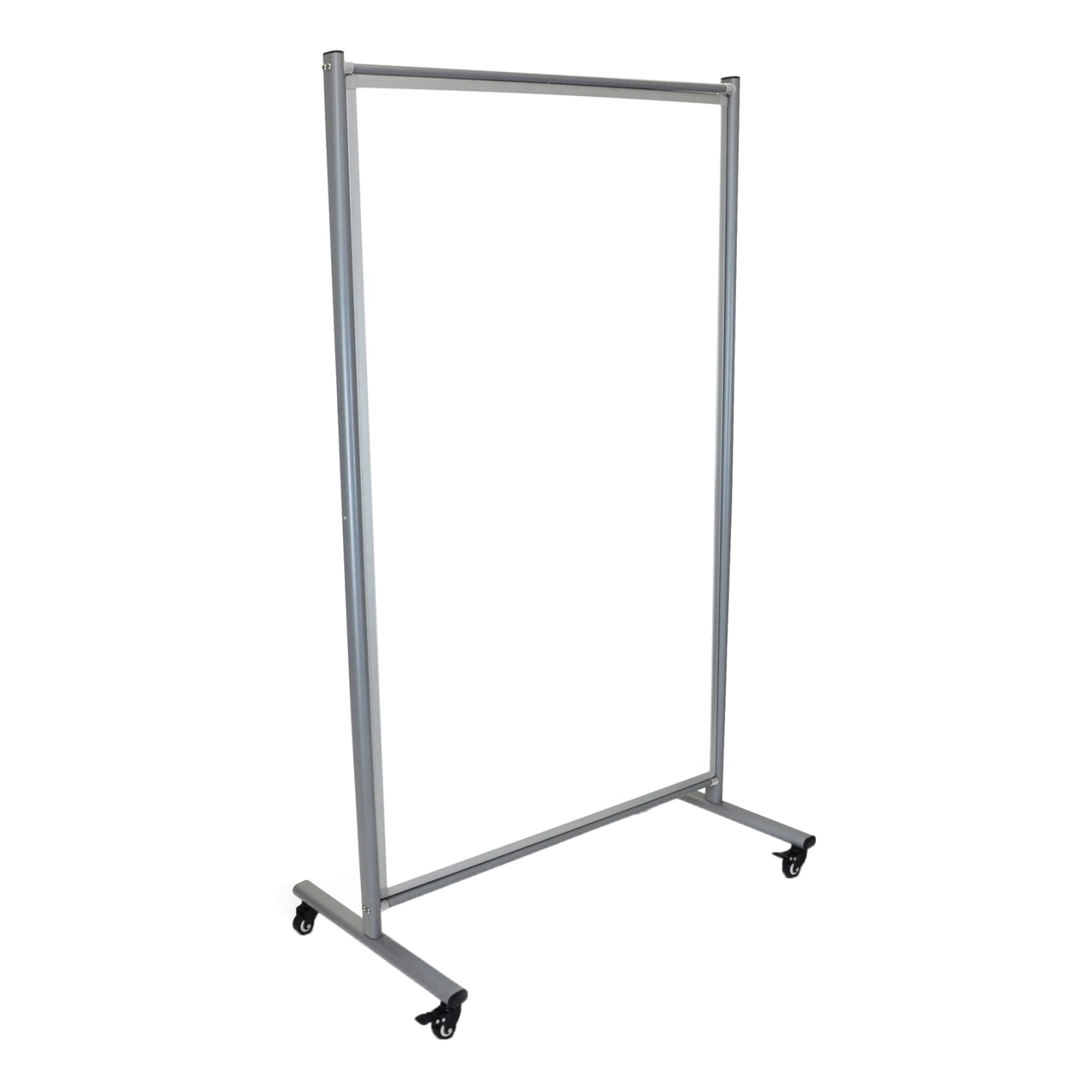 Luxor Double-Sided Mobile Magnetic Dry-Erase Whiteboard Room Divider, 75in x 43in, Aluminum Frame With Silver Finish - Image 4