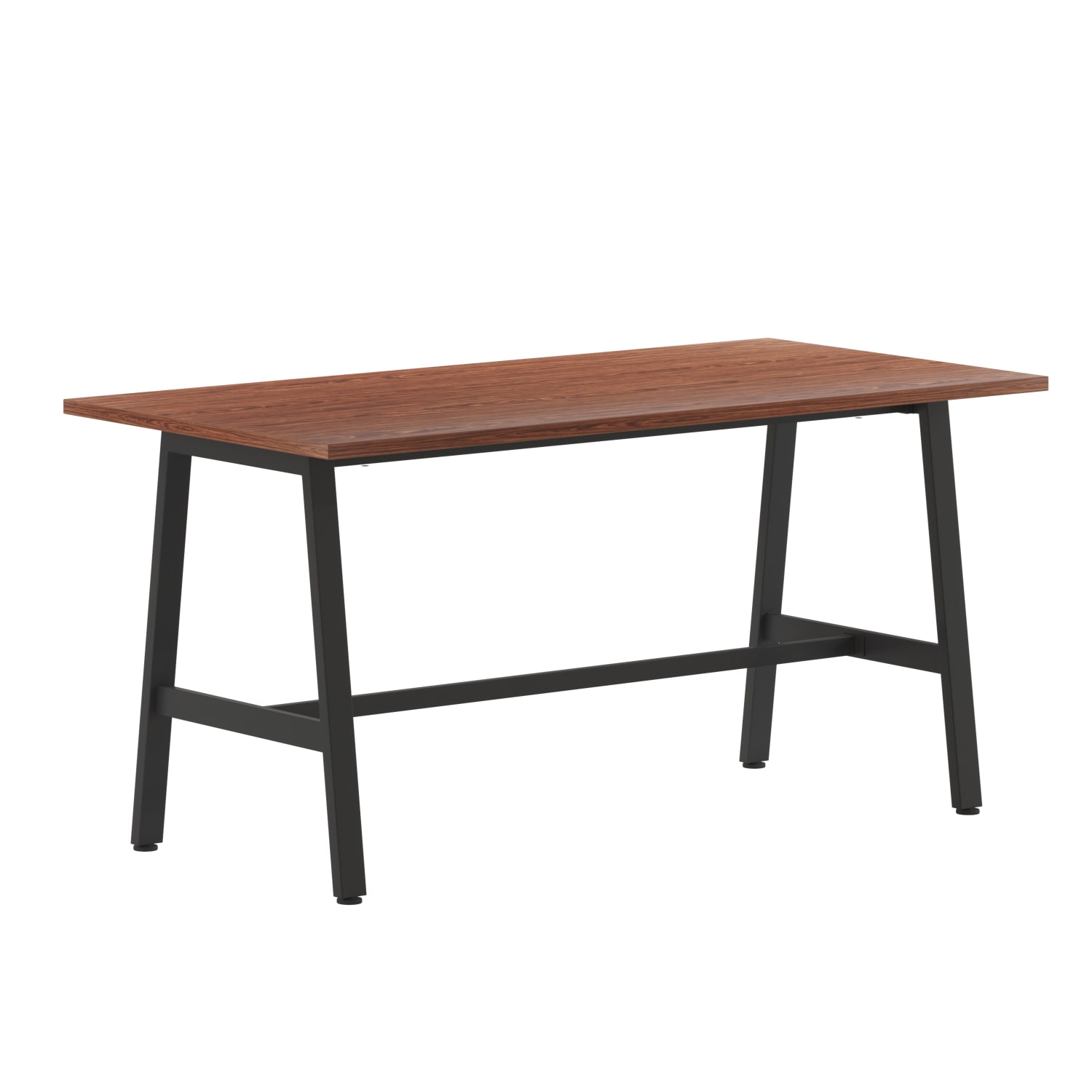 Flash Furniture Redmond Commercial 60x30 Conference Table with 1in Thick Double Sided Laminate Table Top with PVC Edging and Heavy Duty A-Frame Steel Base, Walnut - Image 3