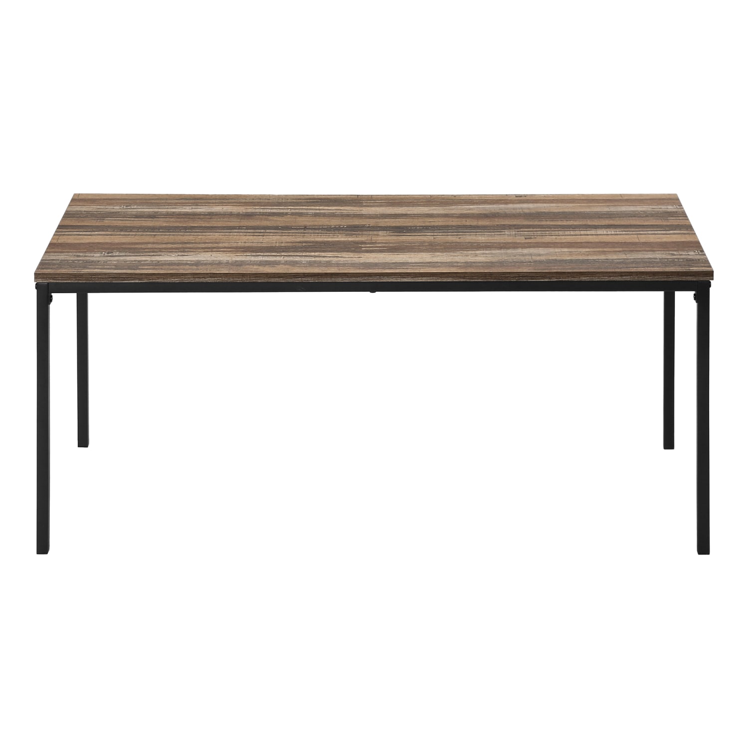 Monarch Specialties Jodi Metal/Laminate 3-Piece Rectangular Table Set, Brown Reclaimed/Black - Image 6