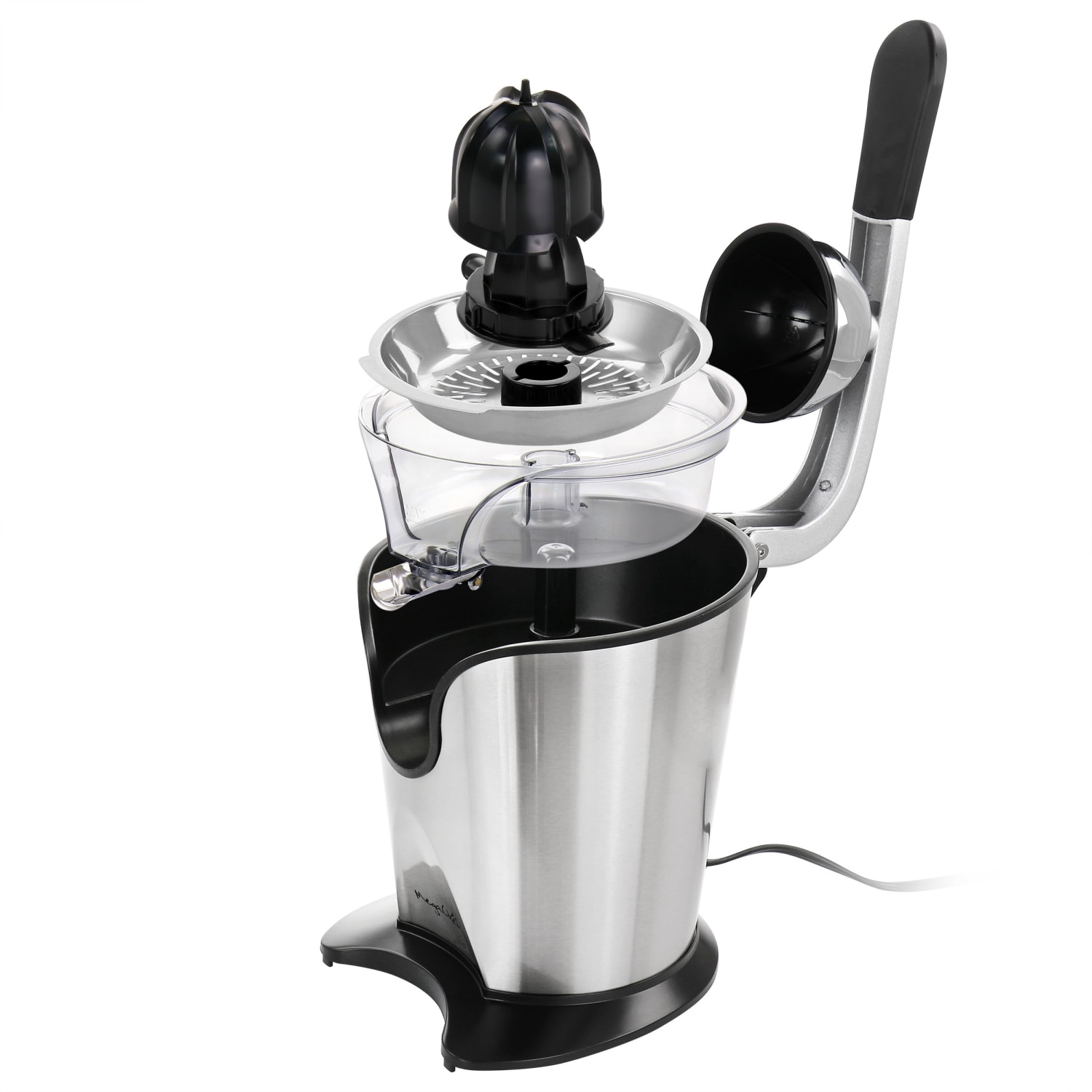 MegaChef Stainless Steel Electric Citrus Juicer, 11-5/8inH x 7-1/2inW x 12inD, Black - Image 6