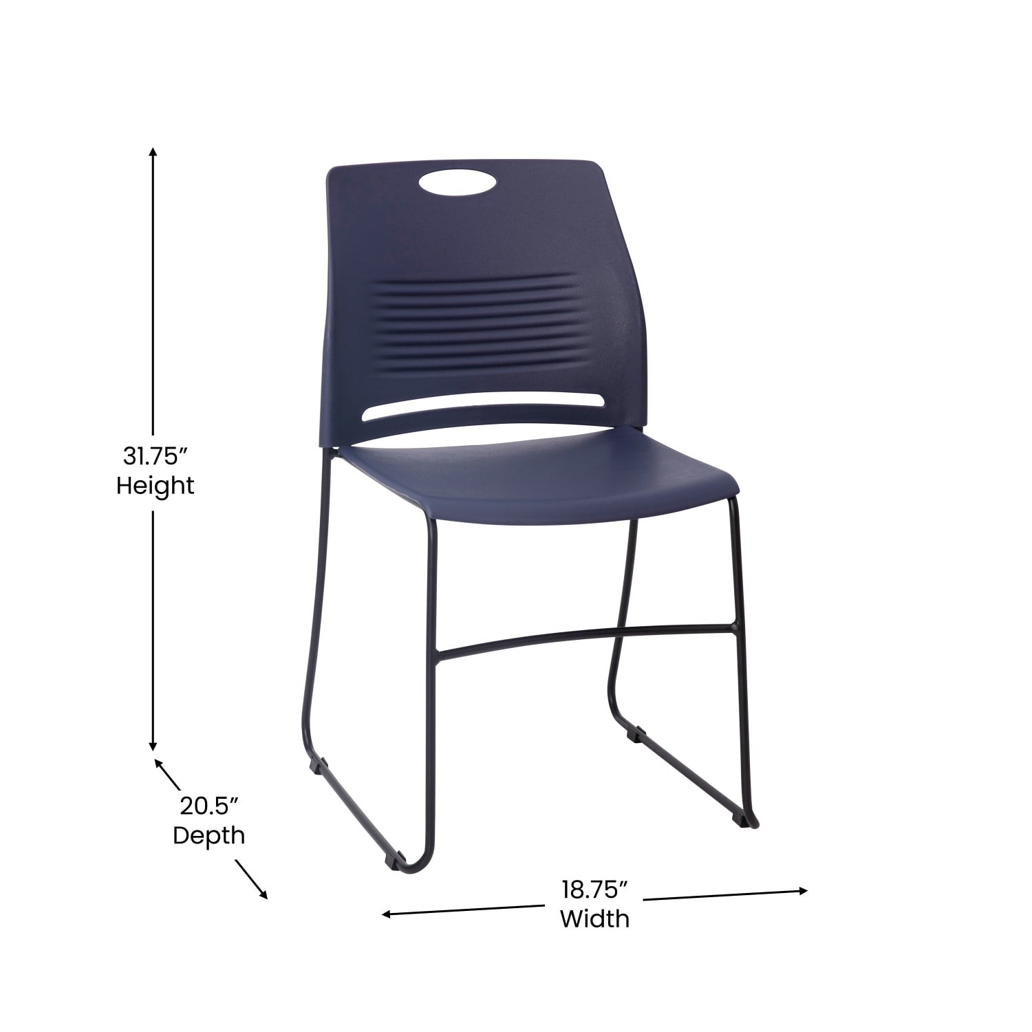 Flash Furniture HERCULES Commercial Grade 660lb Capacity Plastic Stack Chair With Carrying Handle NavyBlack PopularChairscom Flash Furniture HERCULES Commercial Grade 660 lb Capacity Plastic Stack Chair With Carrying Handle NavyBlack PopularChairscom