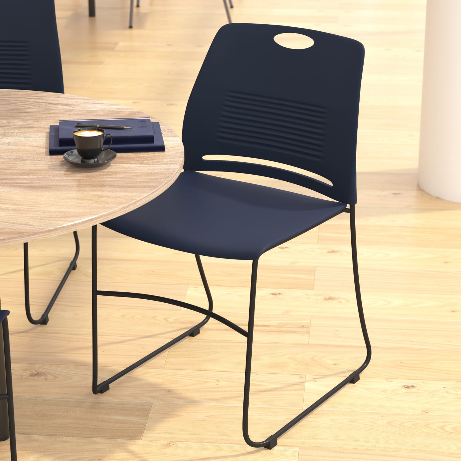 Flash Furniture HERCULES Commercial Grade 660lb Capacity Plastic Stack Chair With Carrying Handle NavyBlack PopularChairscom Flash Furniture HERCULES Commercial Grade 660 lb Capacity Plastic Stack Chair With Carrying Handle NavyBlack PopularChairscom