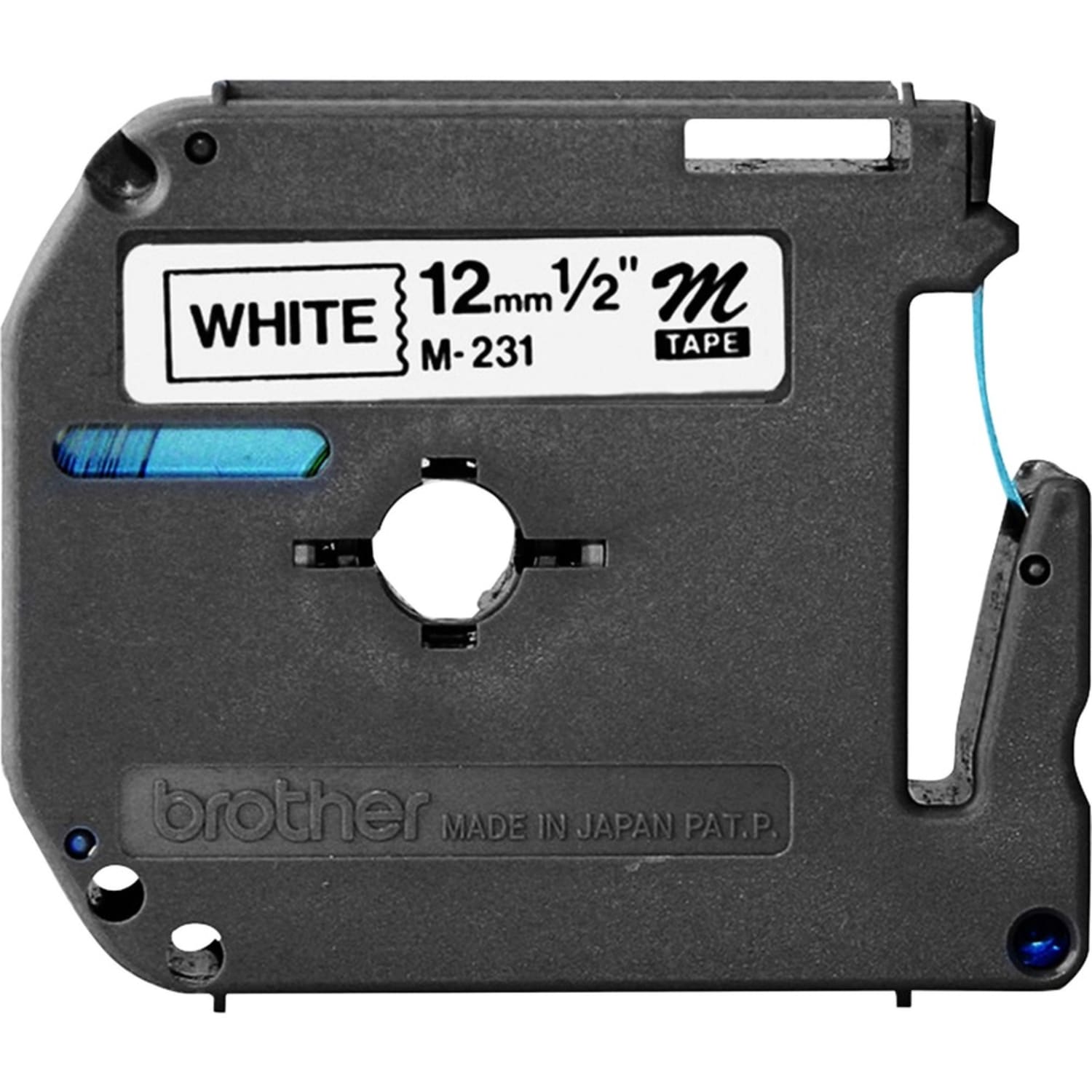 P-touch P-touch Nonlaminated M Series Tape Cartridge - 1/2in Width - Direct Thermal - White - Non-laminated, Self-adhesive - 4 / Bundle - Image 3