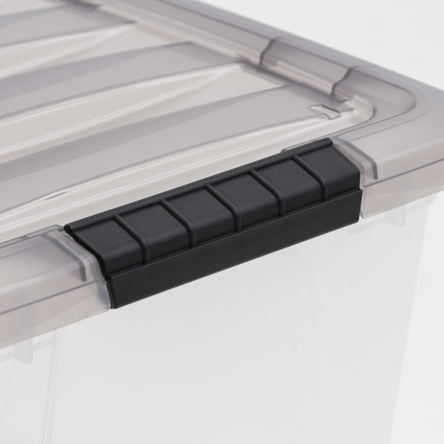 Iris Stack & Pull Storage Boxes, 18 Gallon, Clear/Gray, Set Of 3 Boxes - Image 5