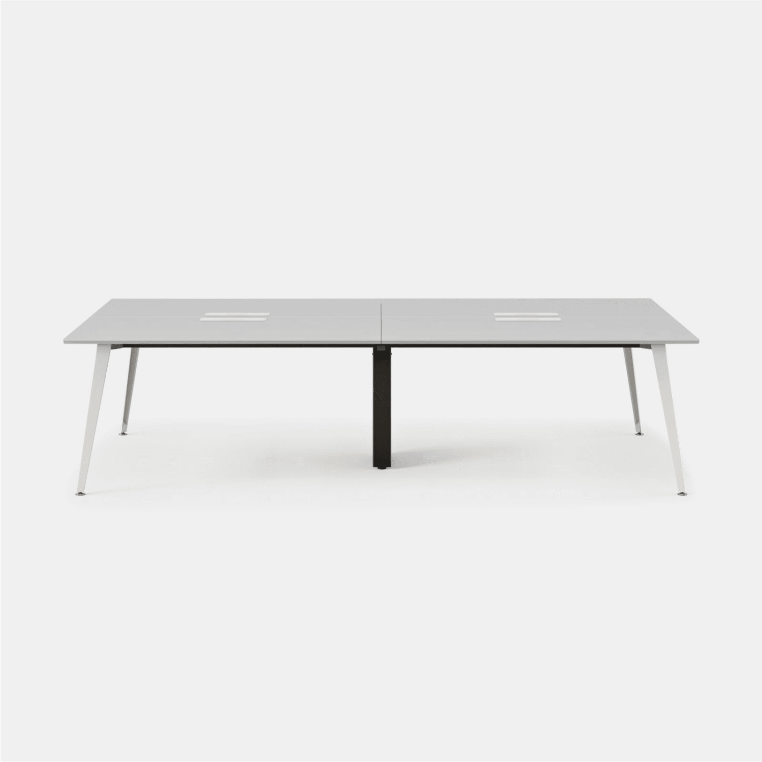 Branch Furniture Quad Computer Desk, Fog/White - Image 4