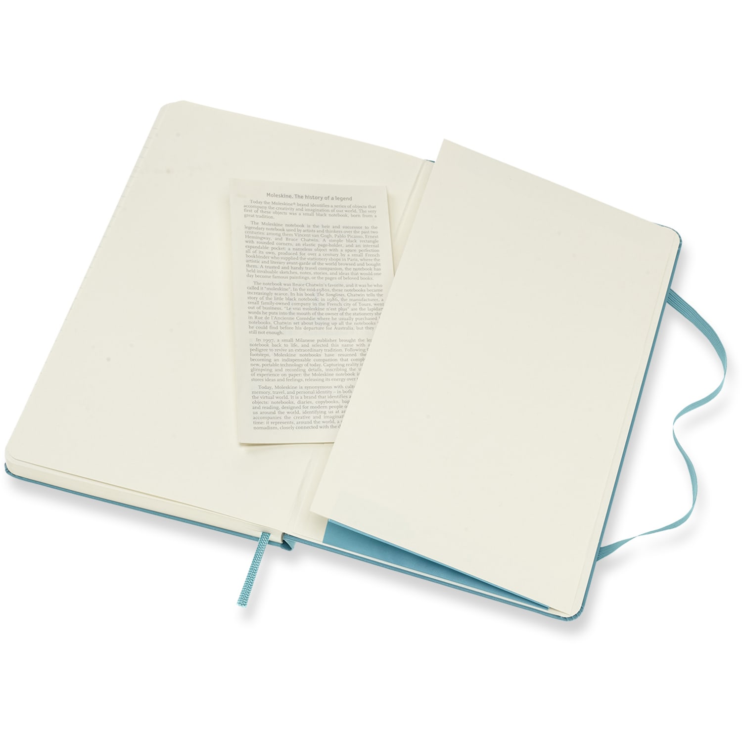 Moleskine Classic Hard Cover Notebook, 5in x 8-1/4in, Ruled, 240 Pages, Reef Blue - Image 5