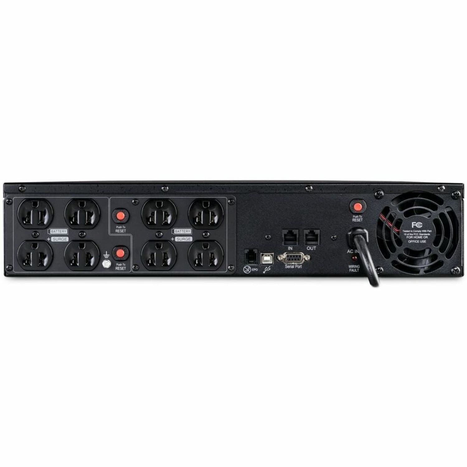 CyberPower OR1000PFCRT2U PFC Sinewave UPS Systems - 1000VA/700W, 120 VAC, NEMA 5-15P, 2U, Rack/Tower, Sine Wave, 8 Outlets, LCD- OR1000PFCRT2U - Image 3