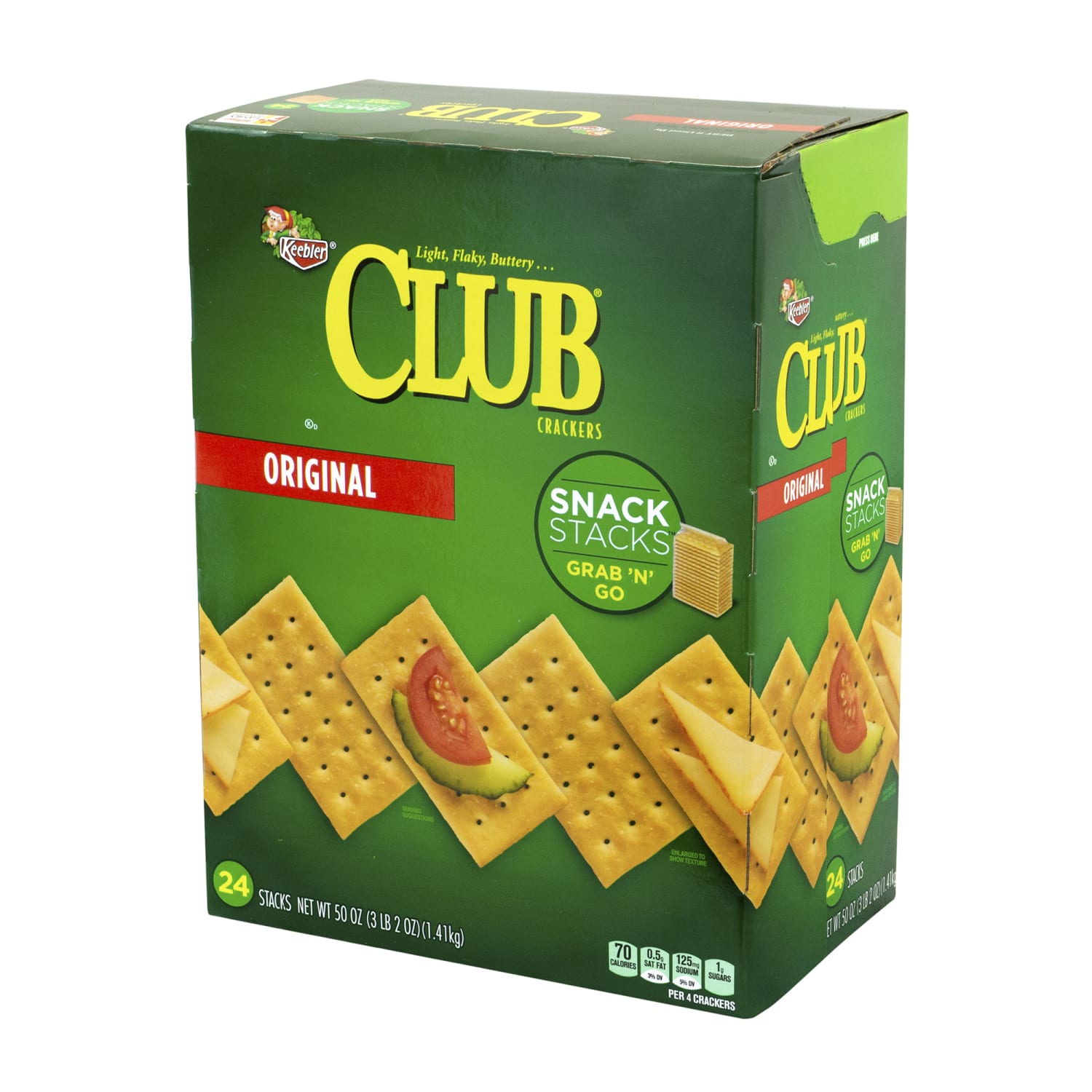 Keebler Original Club Crackers Snack Stacks, 50 Oz, 24 Sleeves - Image 4