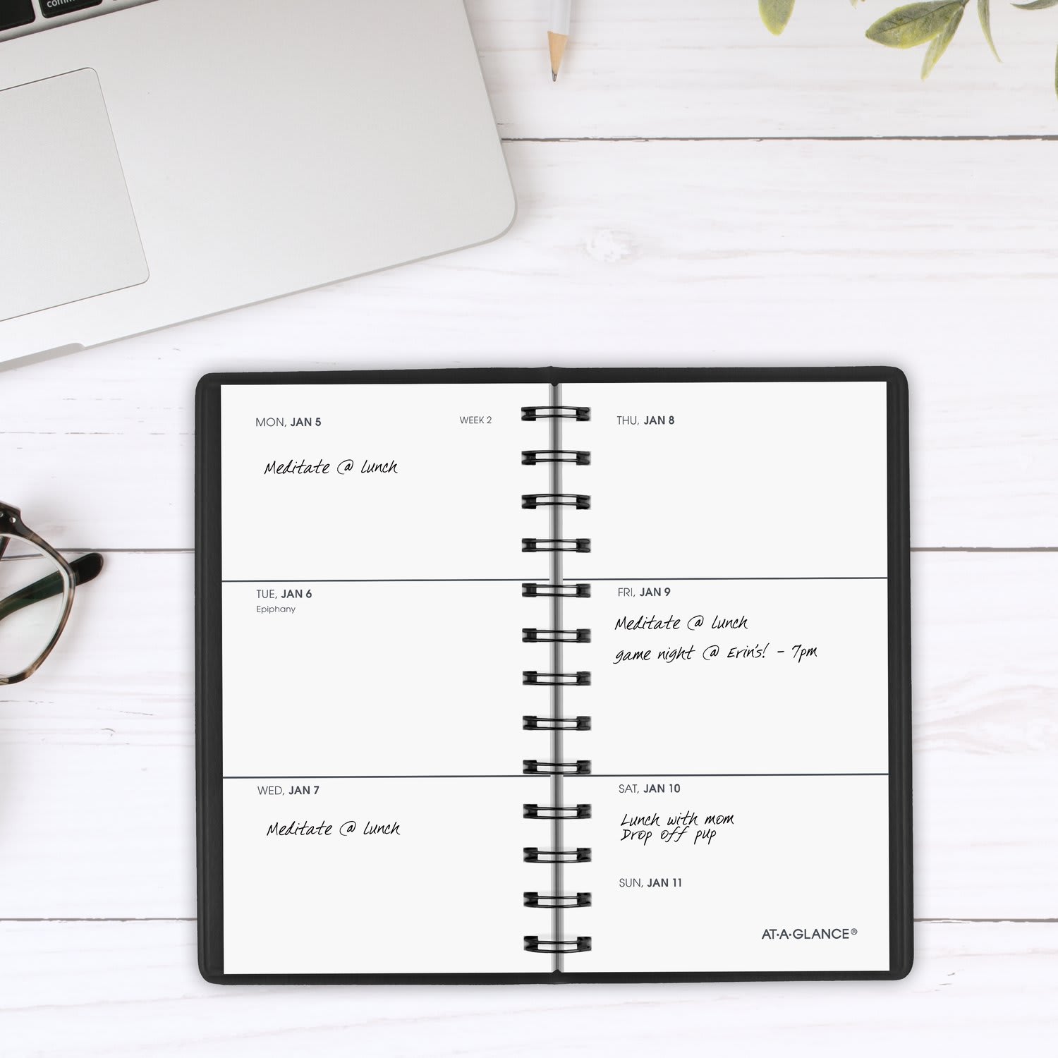 AT-A-GLANCE 2026 Weekly Planner, Black, Pocket, 2 1/2in x 4 1/2in - Image 3