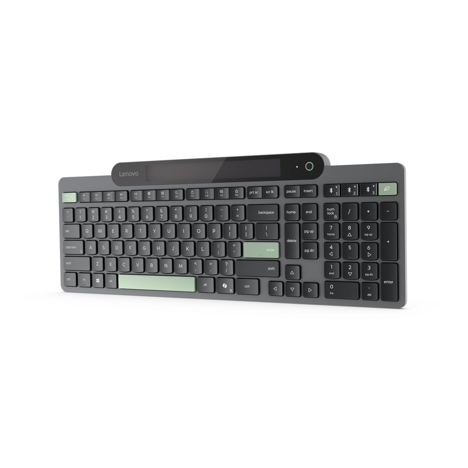 Lenovo - Keyboard - self-charging - wireless - Bluetooth 5.1 - QWERTY - Spanish - Latin America - black - brown box - Image 3