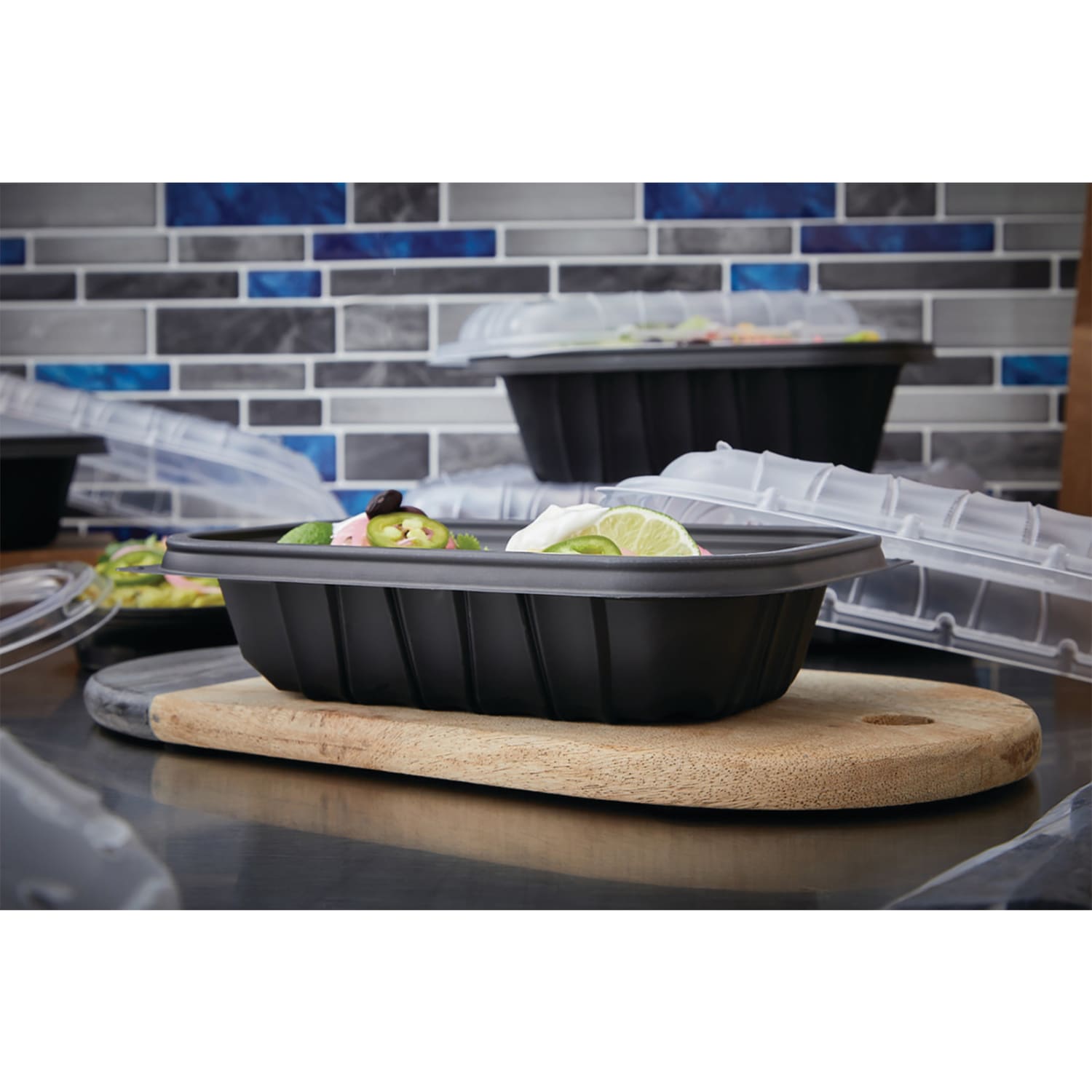 Pactiv Evergreen EarthChoice Entree2Go Container Bases, 9in x 6in, 24 Oz, Black, Carton Of 300 - Image 4