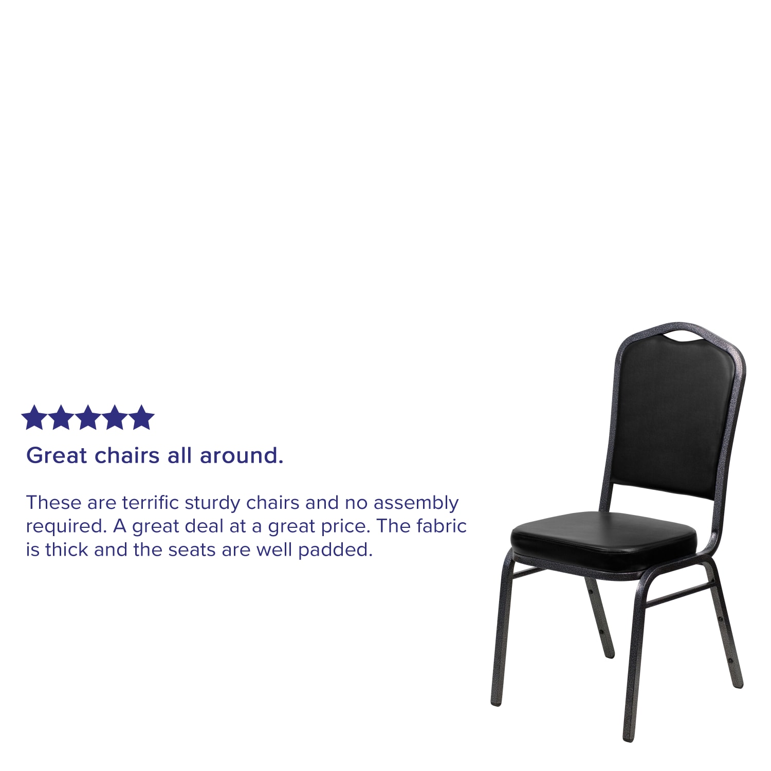 Flash Furniture HERCULES Series Crown Back Stacking Banquet Chair BlackSilver Vein PopularChairscom