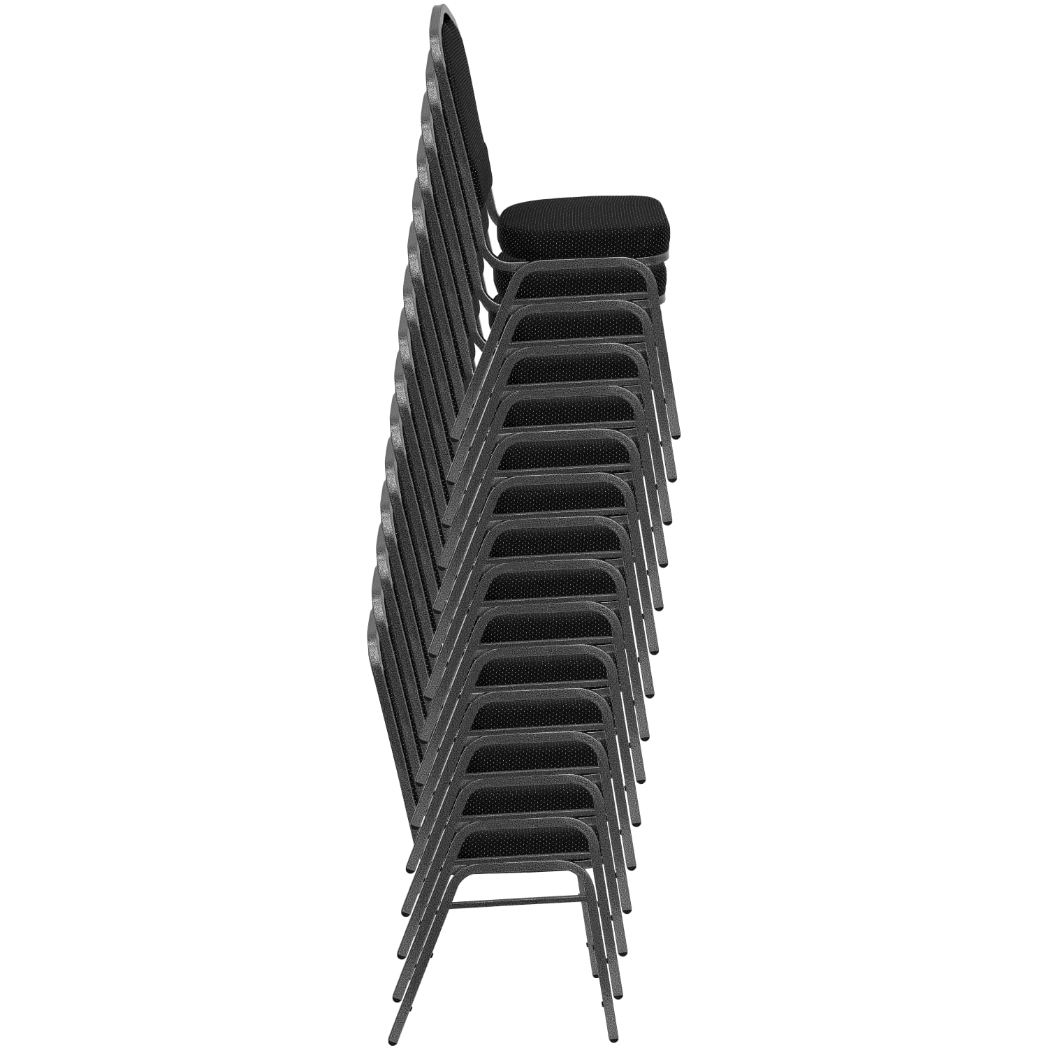 Flash Furniture HERCULES Series Crown Back Stacking Banquet Chair BlackSilver Vein PopularChairscom