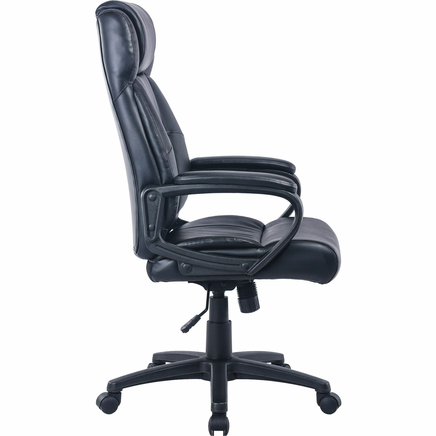 Lorell SOHO Ergonomic Bonded Leather High Back Executive Chair Black PopularChairscom