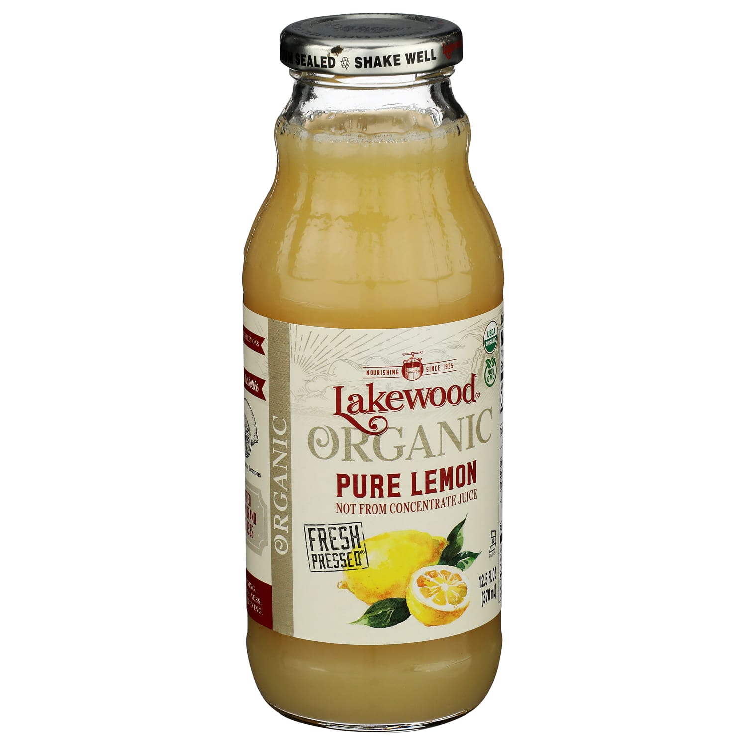 Lakewood Organic Pure Pressed Juice, Lemon, 12.5 Oz, Total Qty 12 - Image 3