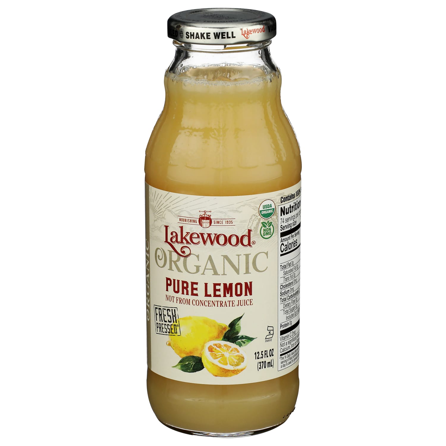 Lakewood Organic Pure Pressed Juice, Lemon, 12.5 Oz, Total Qty 12 - Image 4