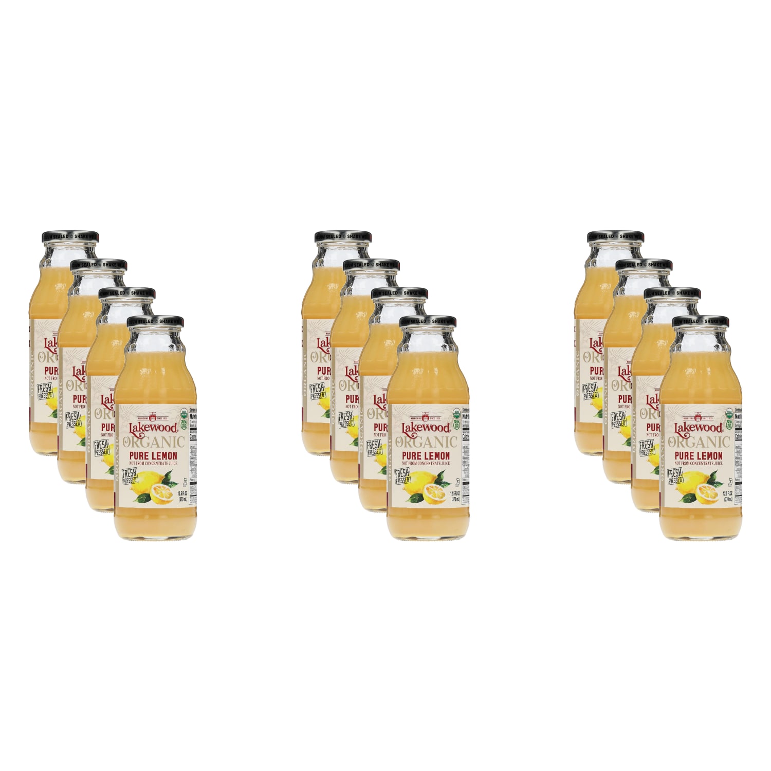 Lakewood Organic Pure Pressed Juice, Lemon, 12.5 Oz, Total Qty 12 - Image 6