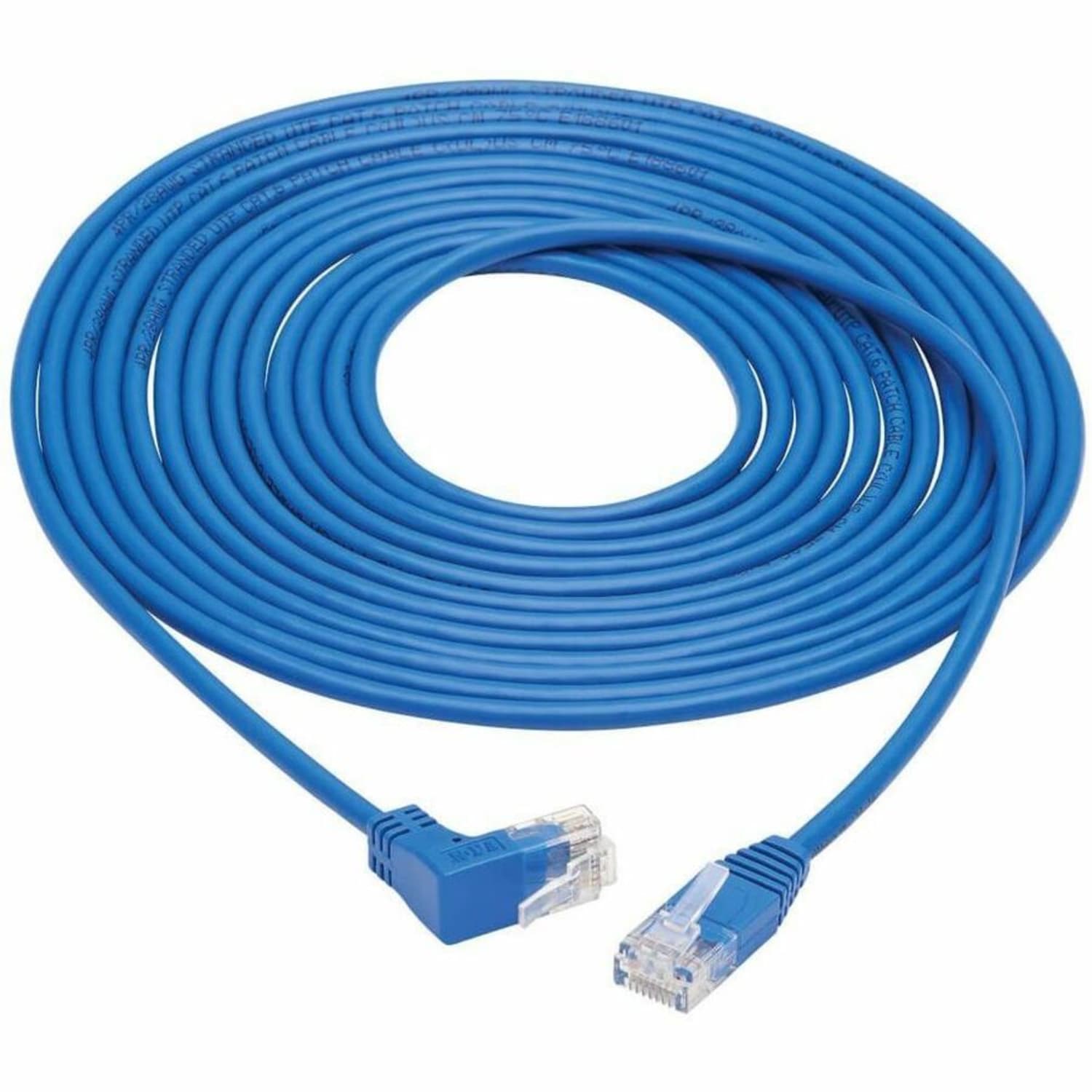 Tripp Lite Cat6 Ethernet Cable Up Angled UTP Slim Molded M/M RJ45 Blue 20ft - First End: 1x RJ-45 Male Network - N204S20BLUP - Image 3