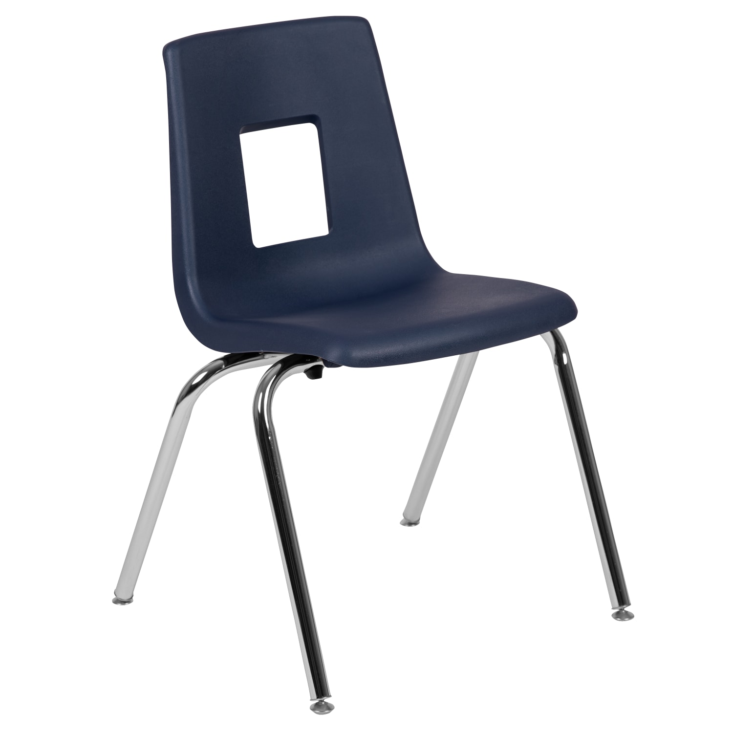 Flash Furniture Advantage Student Stacking School Chair, Navy/Silver - Image 3