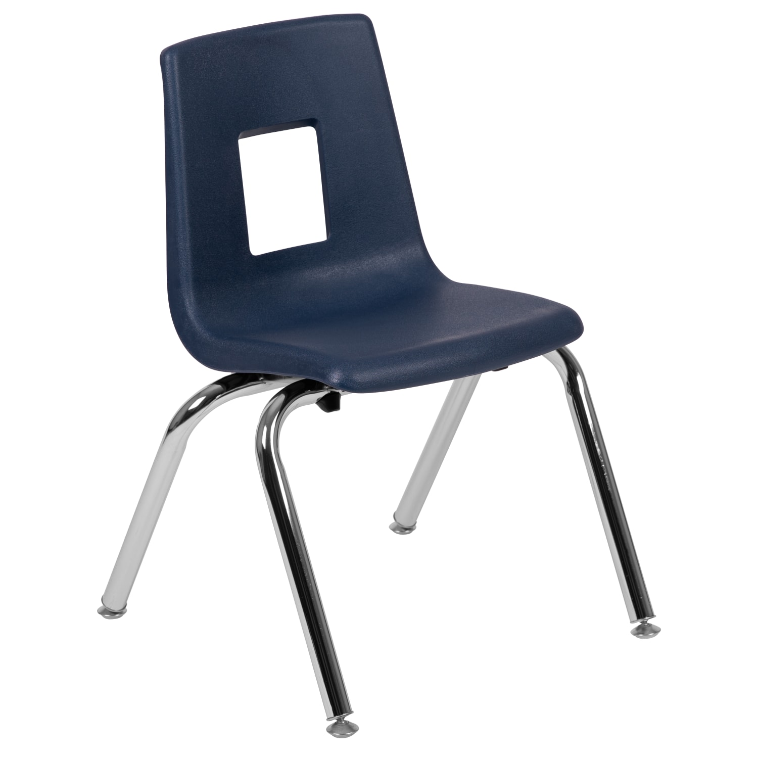 Flash Furniture Advantage Student Stacking School Chair, Navy/Silver - Image 3