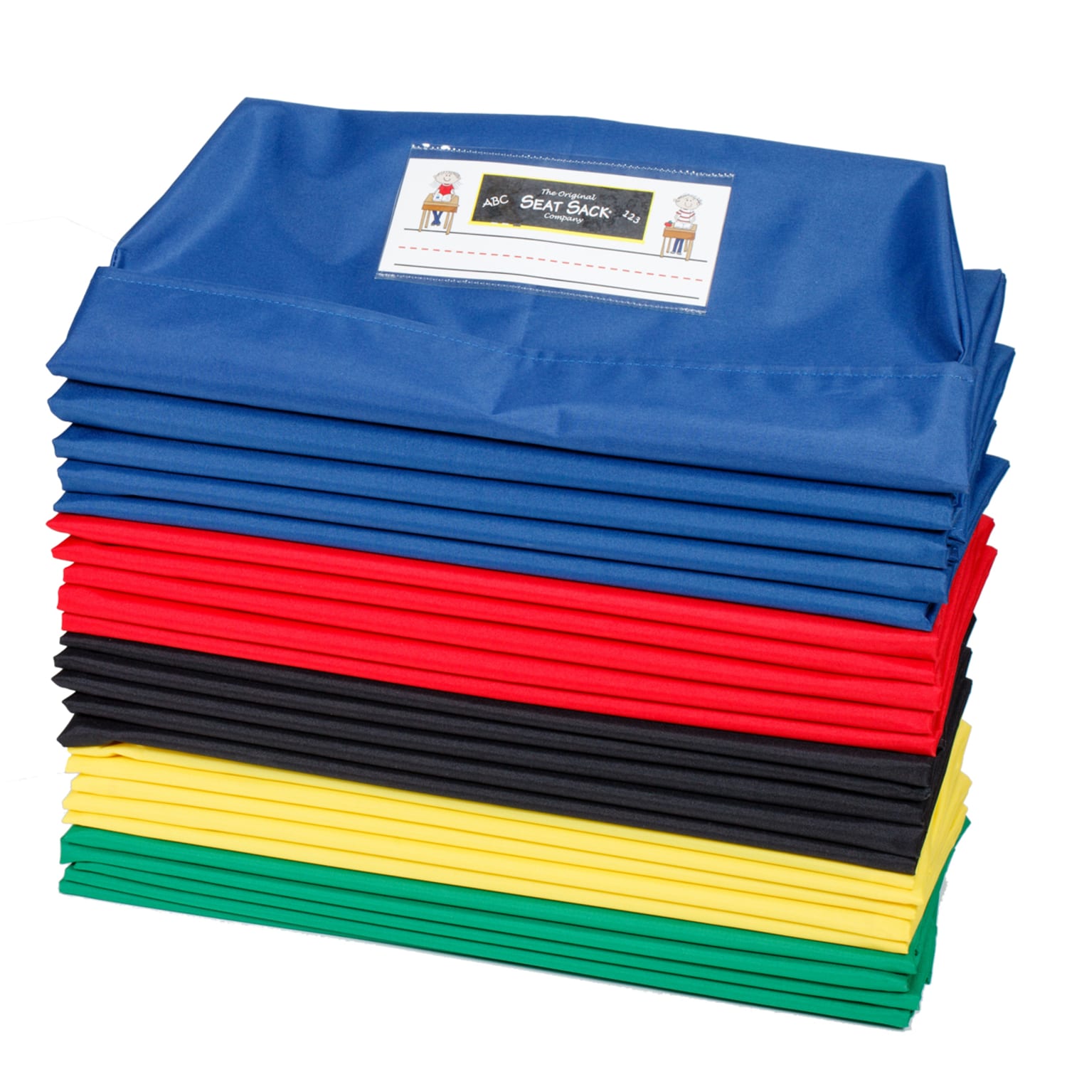 Victor Seat Sack Chair Cover Classroom Pack, 10in x 17in, Assorted Colors, Pack Of 25 Pockets