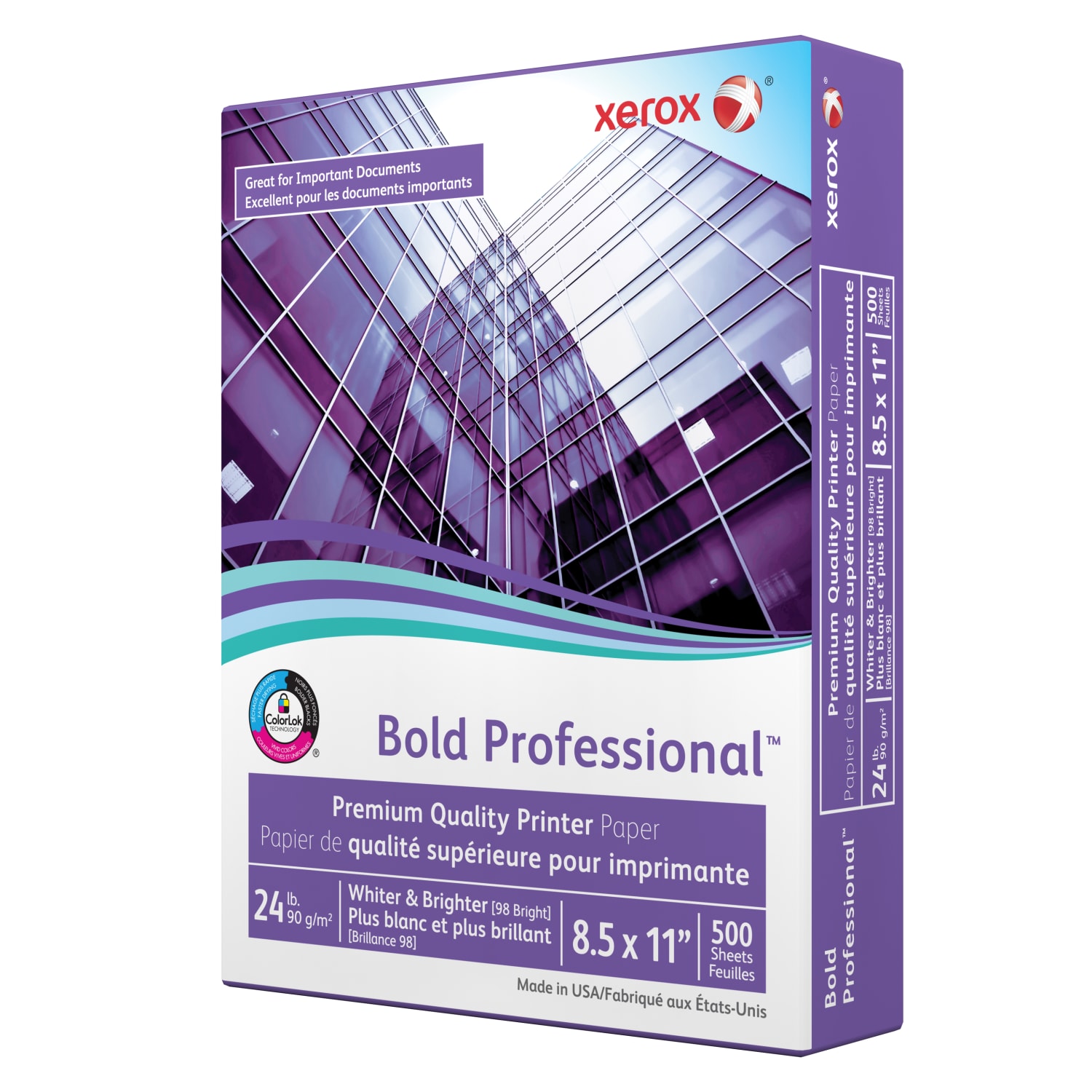 Xerox Bold Professional Premium Quality Inkjet Or Laser Paper, 1 Ream, Letter Size (8 1/2in x 11in), Ream Of 500 Sheets, FSC Certified, 24 Lb, 98 Brightness - Image 4