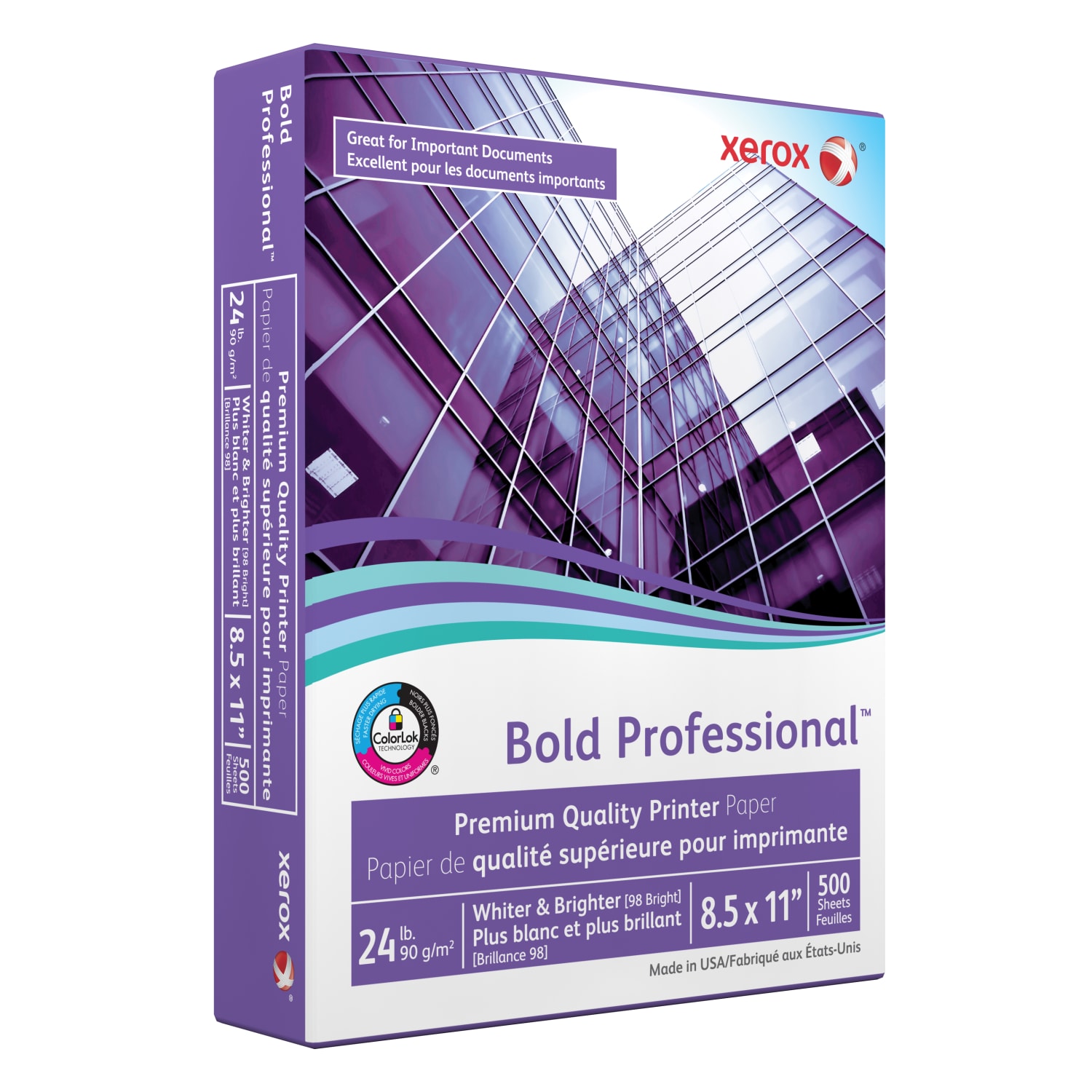Xerox Bold Professional Premium Quality Inkjet Or Laser Paper, 1 Ream, Letter Size (8 1/2in x 11in), Ream Of 500 Sheets, FSC Certified, 24 Lb, 98 Brightness - Image 5