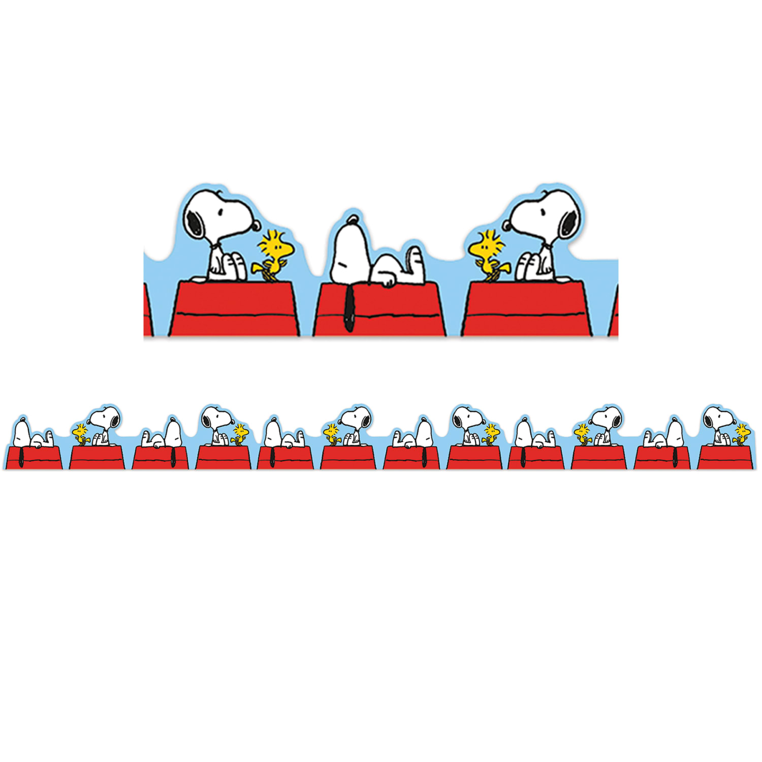 Eureka Extra Wide Die-Cut Deco Trim Packs, 37' x 3-1/4in, Peanuts Snoopy on Doghouse, Set Of 6 Packs - Image 3