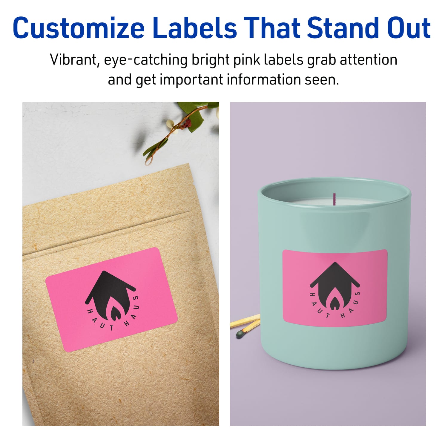 Avery Printable Labels With Sure Feed Technology, 94207-BPP10, Rectangle, 2in x 4in, Matte Bright Pink, Pack of 100 - Image 4