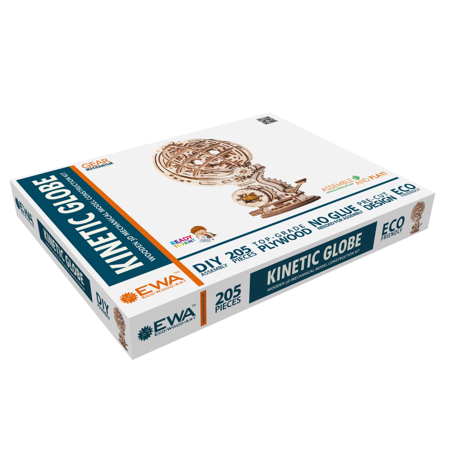 EWA Eco-Wood-Art Kinetic Globe 3D Wooden STEM Construction Kit - Image 3