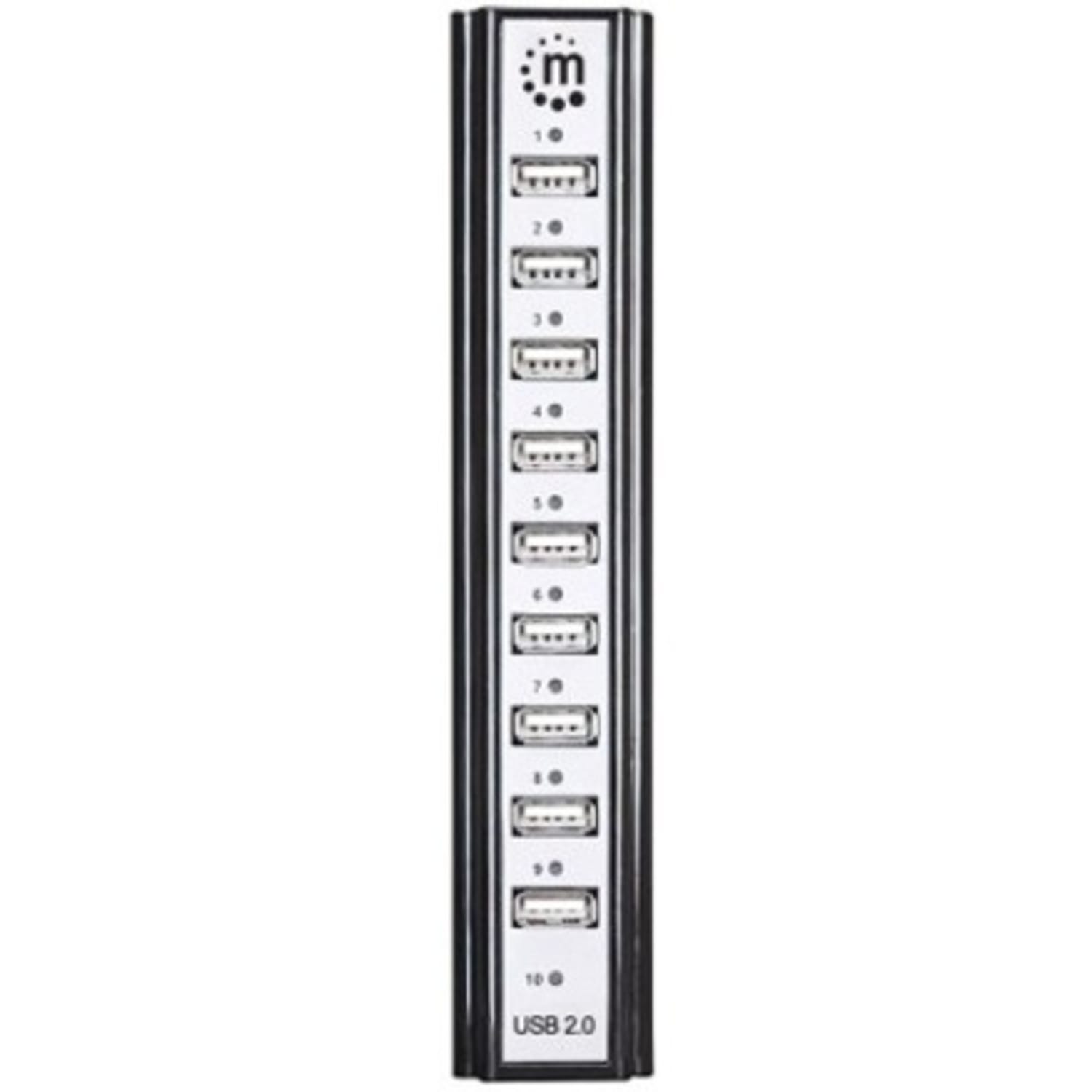 Manhattan 10-Port Hi-Speed USB Desktop Hub, AC or Bus Power - Image 4