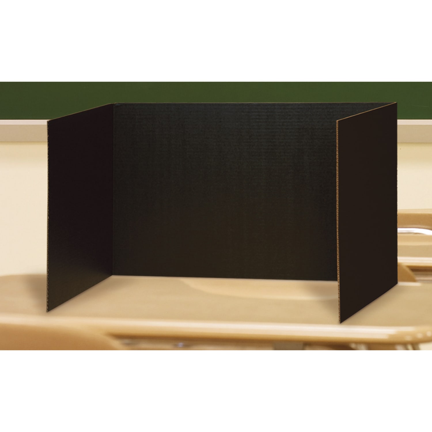 Pacon Privacy Boards, 16inH x 48inW x 12inD, Black, 4 Boards Per Pack, Set Of 2 Packs - Image 4