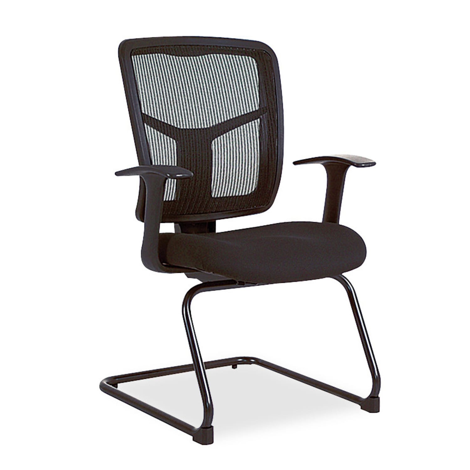 Lorell Ergonomic Mesh Guest Chair, Black