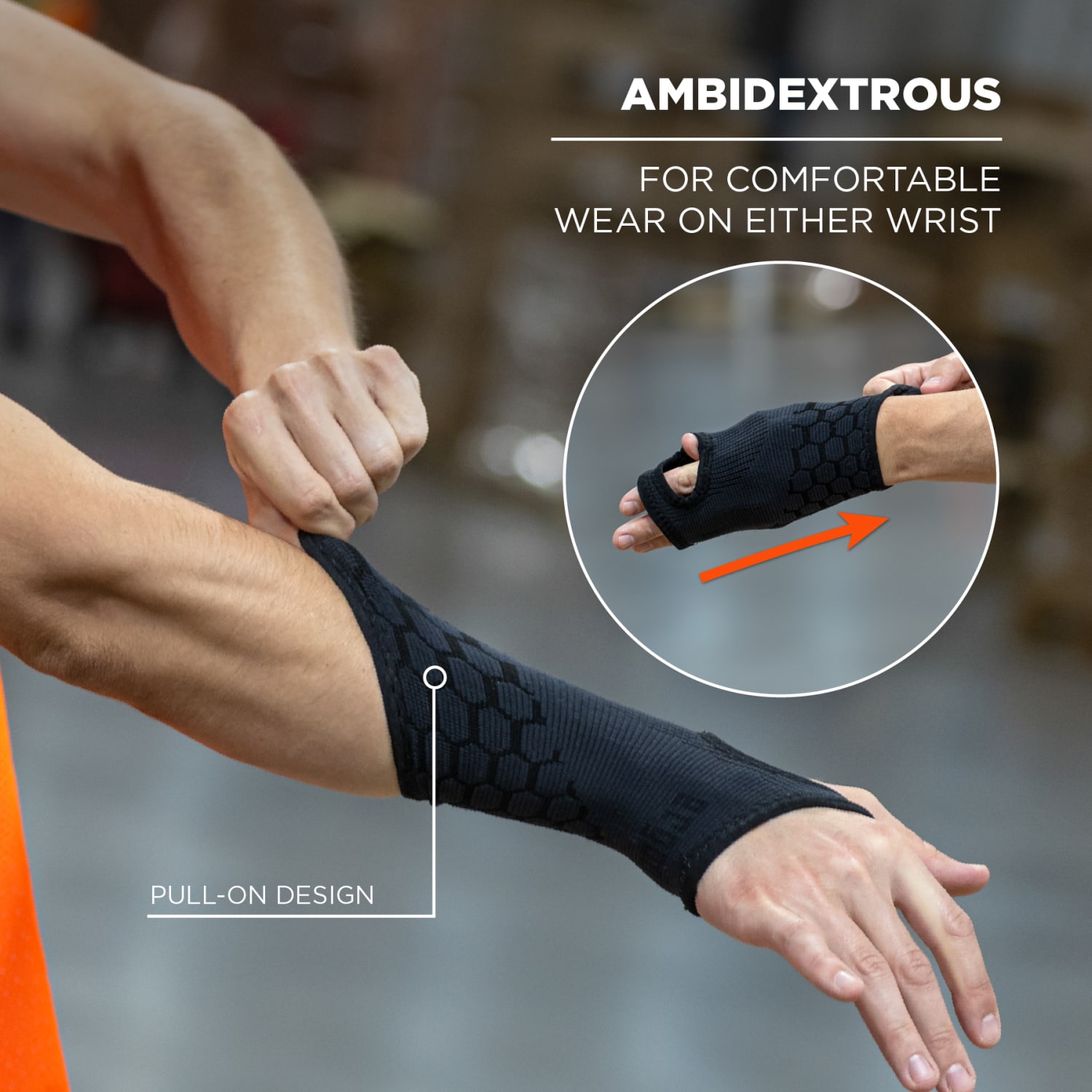 Ergodyne ProFlex 660 Wrist Support Sleeve, L, Black - Image 6